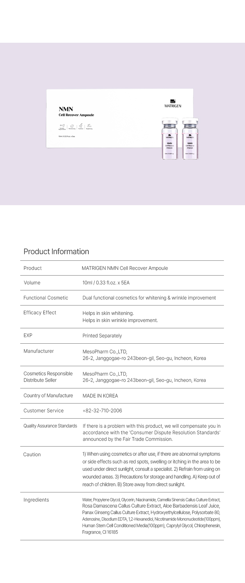 NMN Cell Recover Ampoule