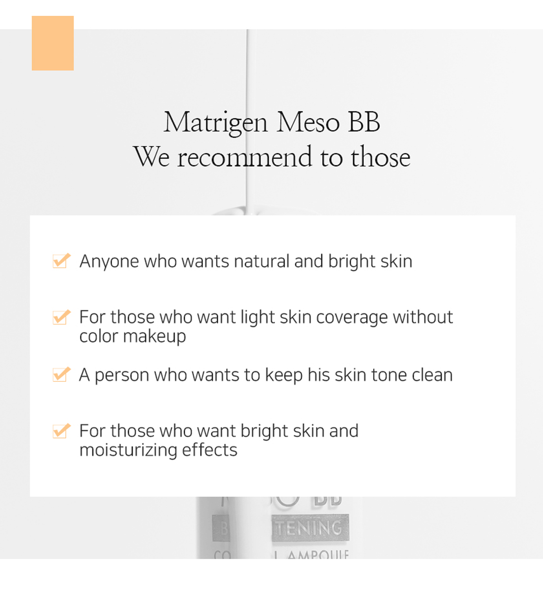 Matrigen Meso BB Brightening Control System
